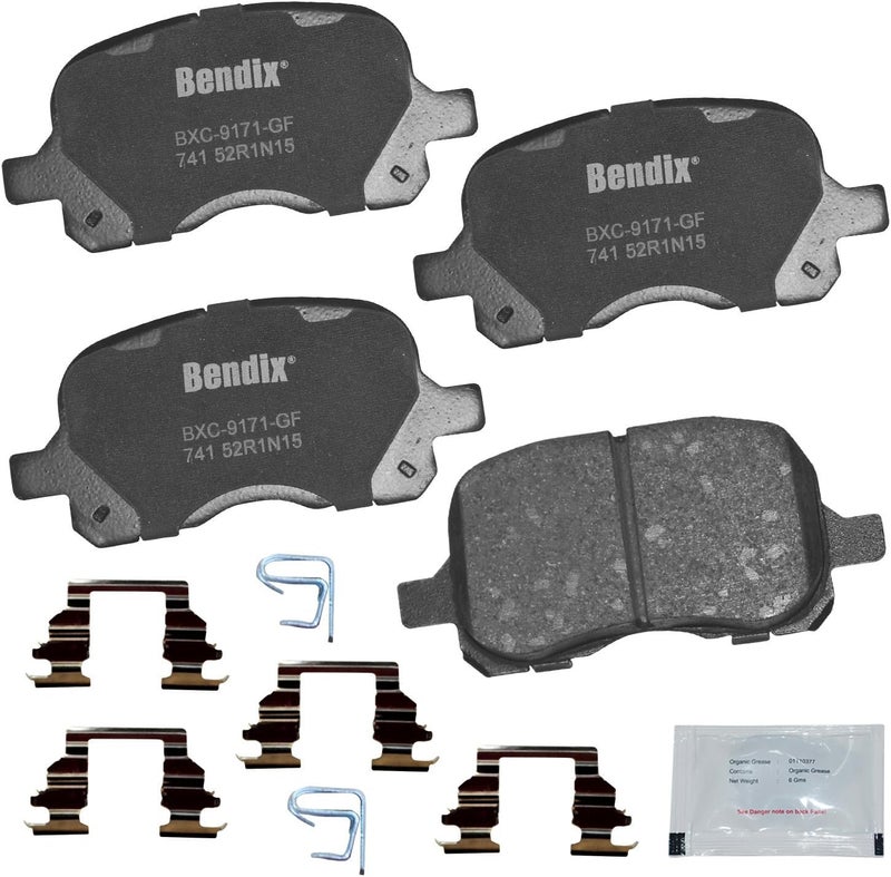 Bendix Priority1 CFC741 Ceramic Front Brake Pads for Chevrolet Prizm 2002-1998, Toyota Corolla 2002-1998 - Image 1